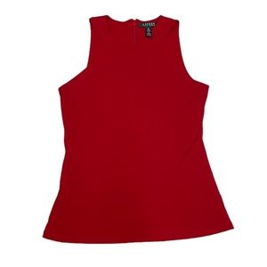 NWOT Lauren Ralph Lauren Criss Cross Neckline Halter Tank Top Red (size M)